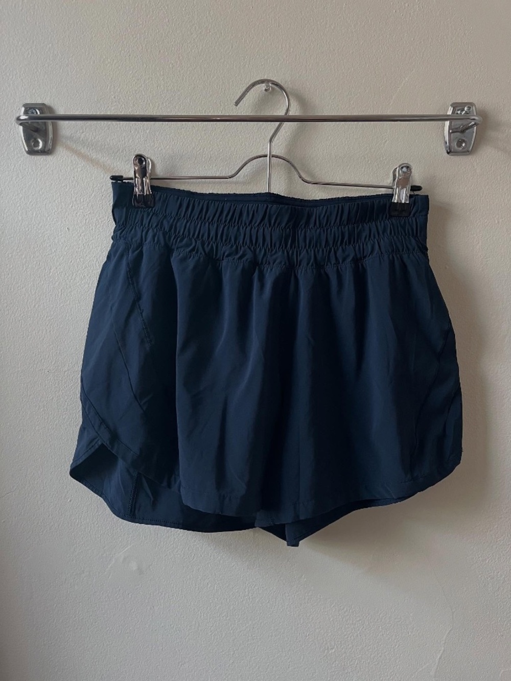 Lululemon Track That 5” navy shorts